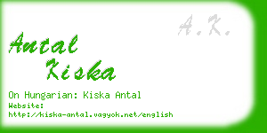 antal kiska business card